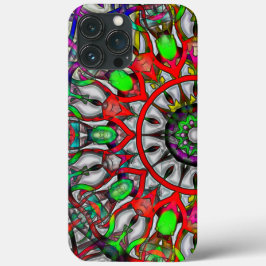 Funda Para iPhone 13 Pro Max Colorido color rojo anómalo kaleidoscope mandala