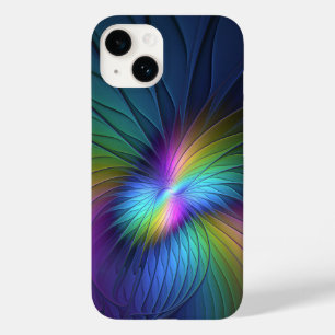 Funda Para iPhone 14 De Case-Mate Colorido Con Azul Moderno Resumen Arte Fractal