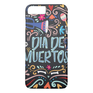 iPhone 8 Plus/7 Plus Colorido Día de los Muertos   Funda para móvil