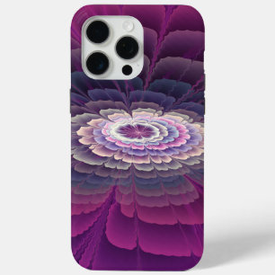 Funda Para iPhone 15 Pro Max Colorido Floral Abstracto Arte Fractal Rosa Impact