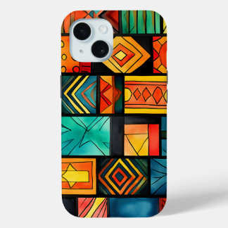 Funda Para iPhone 15 Colorido Funda de iPhone African Print 15 Pro