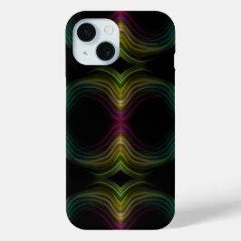 Funda Para iPhone 15 Colorido Groovy Patrón Psicodélico Resumen Arte