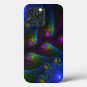 Funda Para iPhone 13 Pro Colorido Luminoso Abstracto Moderno Trippy Fractal