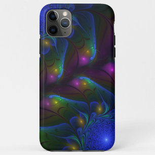 Funda Para iPhone 11 Pro Max Colorido Luminoso Abstracto Moderno Trippy Fractal