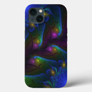 Funda Para iPhone 13 Colorido Luminoso Abstracto Moderno Trippy Fractal