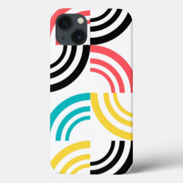Funda Para iPhone 13 Colorido, moderno, divertido, gráfico geométrico a