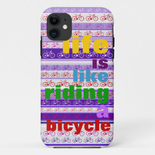 Funda Para iPhone 11 colorido montando una cita de bicicleta
