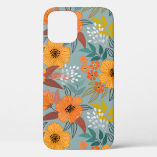 Funda Para iPhone 12 Colorido patrón de dibujo manual de flores sin so