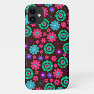 Funda Para iPhone 11 Colorido Patrón de Flor Funky Psicodélico