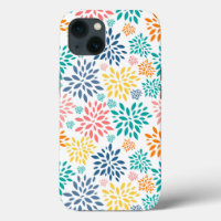 Colorido patrón de flores abstractas Funda-Mate iP