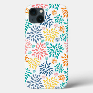 Funda Para iPhone 13 Colorido patrón de flores abstractas Funda-Mate iP