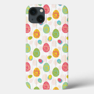 Funda Para iPhone 13 Colorido Patrón de Huevos de Pascua