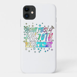Funda Para iPhone 11 colorido pero primero mi texto de 70 cumpleaños