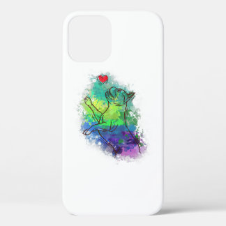 Funda Para iPhone 12 Colorido regalo de Bulldog francés para mamá franc