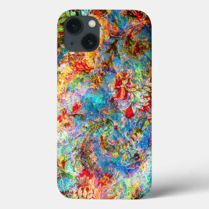 Funda Para iPhone 13 Colorido Resumen Diseño floral rústico