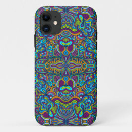 Funda Para iPhone 11 Colorido Retro Psicodélico Resumen Swirls 2