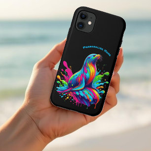 Funda Para iPhone 11 Colorido salto de león marino