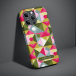 Funda Para iPhone 14 Plus De Case-Mate Colorido Trendy Modern Girly Pattern Nombre person<br><div class="desc">Colorido Trendy Modern Girly Pattern Nombre personalizado Smartphone iPhone Case presenta un colorido patrón geométrico en tonos rosa, verde y azul con su nombre personalizado en moderna y elegante tipografía de escritura. Perfecto para cumpleaños, Navidades, Día de la Madre, hermana, mejor amiga y más. Diseñado por © Evco Studio www.zazzle.com/store/evcostudio...</div>