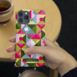 Funda Para iPhone 14 Pro Max De Case-Mate Colorido Trendy Modern Girly Pattern Nombre person<br><div class="desc">Colorido Trendy Modern Girly Pattern Nombre personalizado Smartphone iPhone Case presenta un colorido patrón geométrico en tonos rosa, verde y azul con su nombre personalizado en moderna y elegante tipografía de escritura. Perfecto para cumpleaños, Navidades, Día de la Madre, hermana, mejor amiga y más. Diseñado por © Evco Studio www.zazzle.com/store/evcostudio...</div>