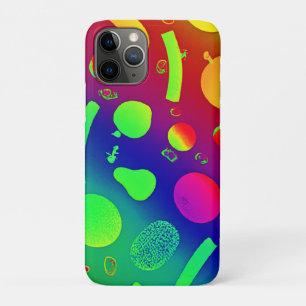 Funda Para iPhone 11 Pro Colorido Vibrante Neon Fruits Pattern Art