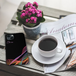 Funda Para iPhone 13 Colorido y negro ondulado