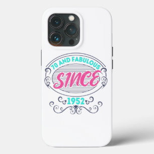 Funda Para iPhone 13 Pro Colorido yo 70 años y fabuloso desde 1952
