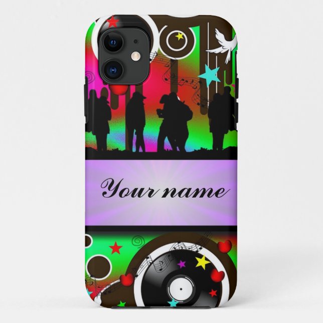 Funda De Case-Mate Para iPhone Coloridos fiestas bailando (Reverso)