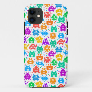 Funda Para iPhone 11 Coloridos patrones pixelados de monstruos