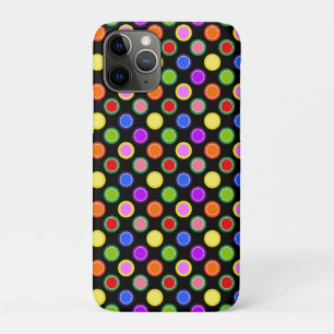 Funda Para iPhone 11 Pro Coloridos puntos de polka sobredimensionados con f