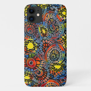 Funda Para iPhone 11 Coloridos y vivos Corales de Oval arte abstracto o