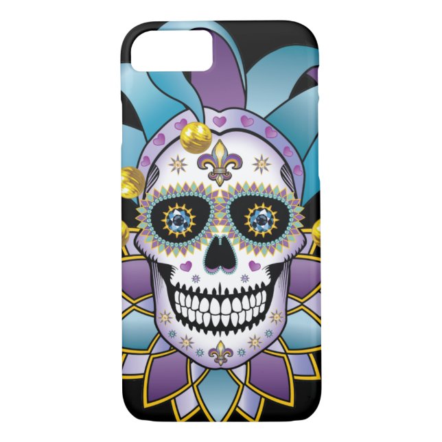 Funda De Case-Mate Para iPhone Colorous Jester Skull (Reverso)