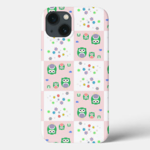 Funda Para iPhone 13 Colourful Owl Pattern For Kids