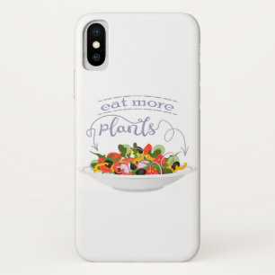 Funda Para iPhone X Coma más plantas con letras de motivación de ensal