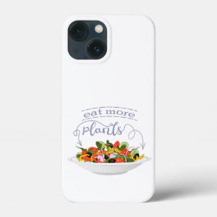 Funda Para iPhone 13 Mini Coma más plantas con letras de motivación de ensal