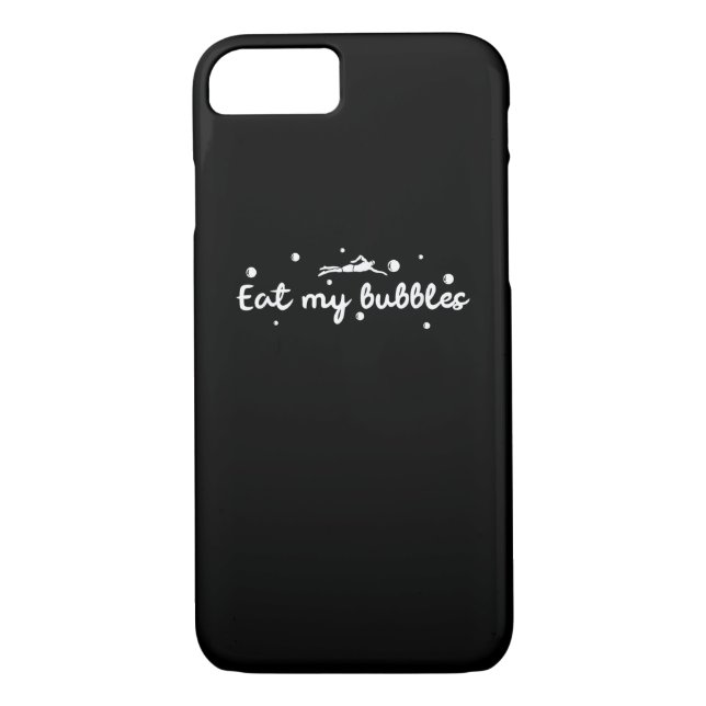 Funda De Case-Mate Para iPhone Coma Mis Burbujas Regalo Nadador (Reverso)