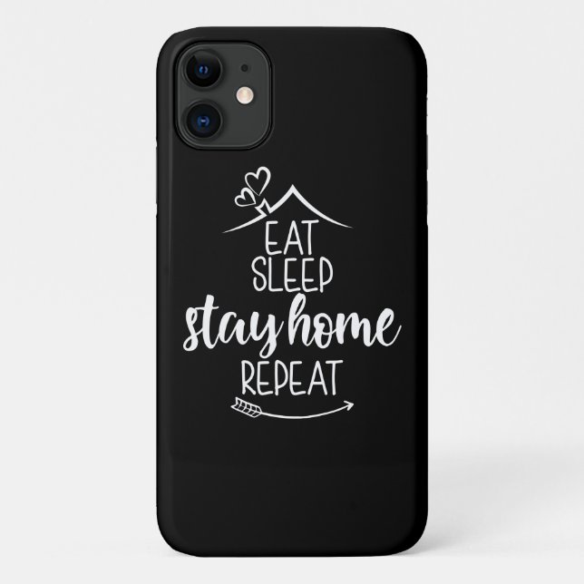Funda De Case-Mate Para iPhone Coma Sleep Stay Stay Stay Home Repita (Reverso)