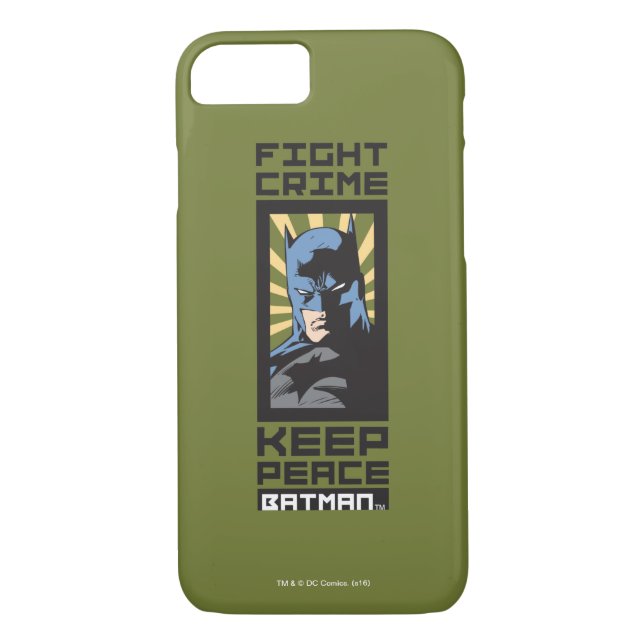 Funda De Case-Mate Para iPhone Combatir el crimen - Mantener la paz - Batman (Reverso)