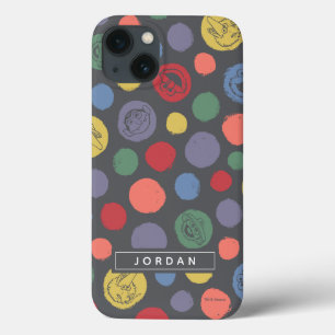 Funda Para iPhone 13 Combinando el patrón de puntos de la polka