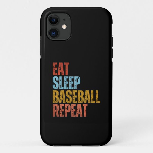 FUNDA DE Case-Mate PARA iPhone COME BÉISBOL DUERME REPITE (Reverso)