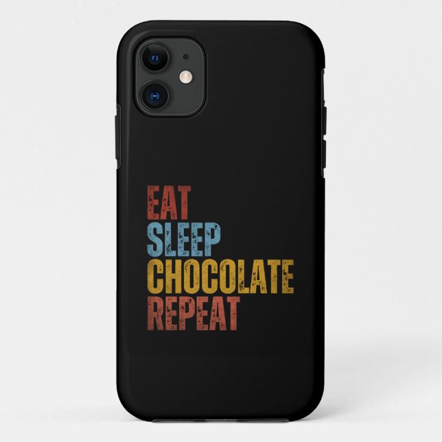 FUNDA DE Case-Mate PARA iPhone COME CHOCOLATE DUERME REPITE (Reverso)