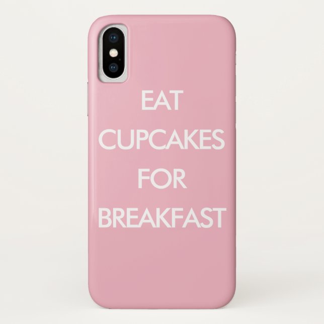 Funda De Case-Mate Para iPhone COME CUPCAKES PARA EL DESAYUNO Estuche para iPhone (Reverso)
