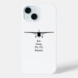 Funda Para iPhone 15 Come. Duerme. 172. Repite. Avión de aviación