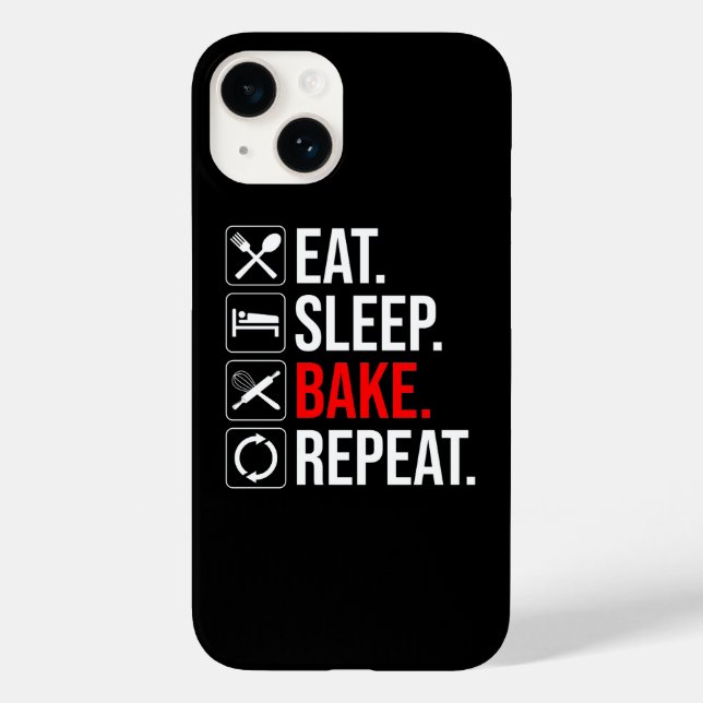 Funda De Case-Mate Para iPhone Come. Duerme. Bake. Repite (Reverso )