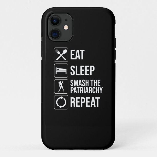 Funda De Case-Mate Para iPhone Come. Duerme. Rompe El Patriarcado. Repite (Reverso)