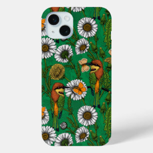 Funda Para iPhone 15 Mini Comedores de abejas en un prado primaveral