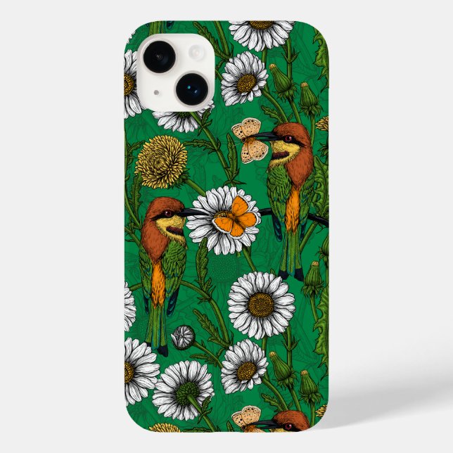 Funda De Case-Mate Para iPhone Comedores de abejas en un prado primaveral (Reverso )