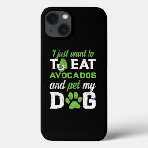 Funda Para iPhone 13 Comer aguacates Mascota Mi Perro Funny Perro Vegan