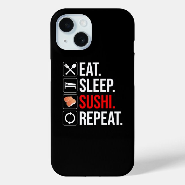 Funda De Case-Mate Para iPhone Comer. Dormir. Sushi. Repetir (Reverso )