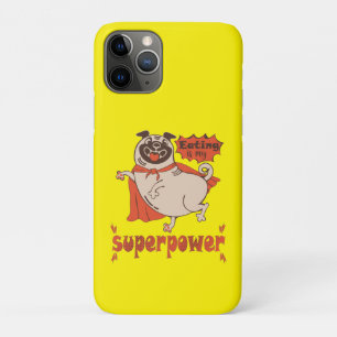 Funda Para iPhone 11 Pro Comer es mi sobrenombre rojo cloak pug estilo cómi