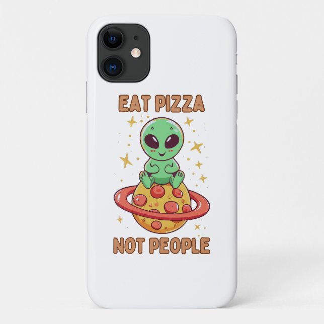 Funda De Case-Mate Para iPhone Comer pizza no gente (Reverso)
